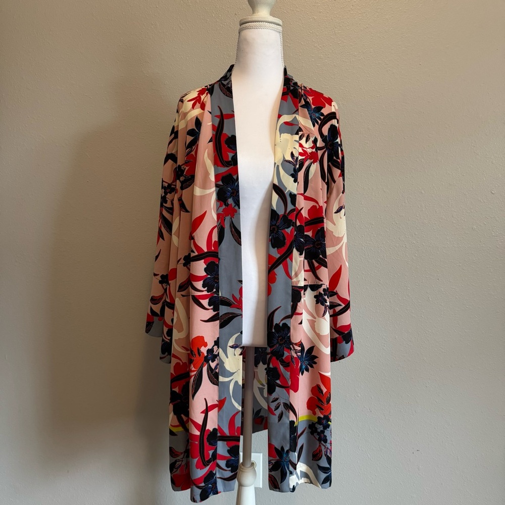 Cabi Floral Kimono Jacket Topper Style M/L